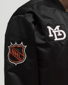 Mitchell & Ness NHL TEAM LEADER SATIN BOMBER VINTAGE LOGO ANAHEIM DUCKS Black Mens Bomber Jacket