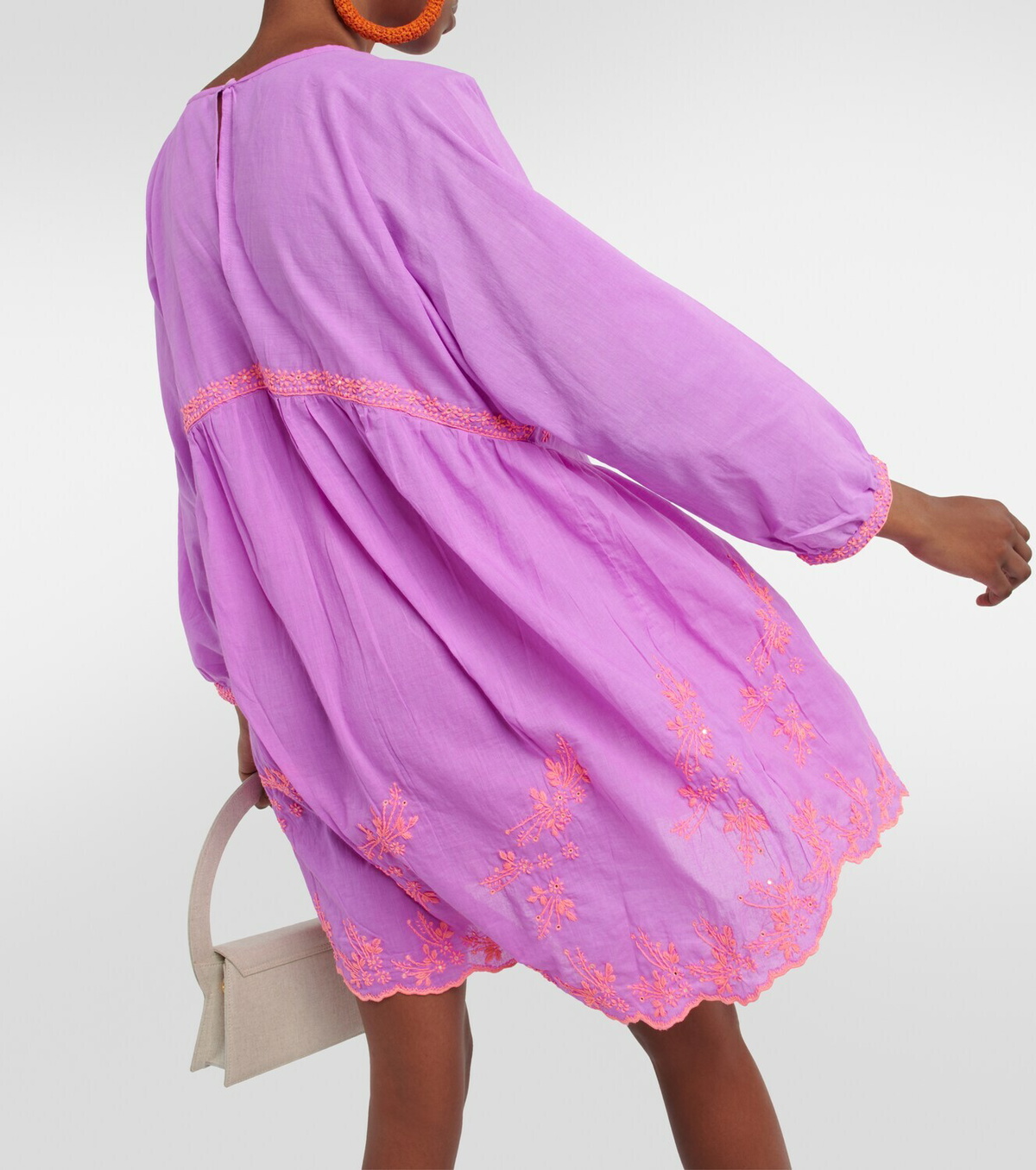 Juliet Dunn Embroidered cotton minidress Juliet Dunn
