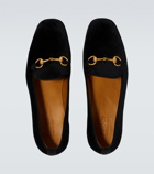Gucci - Horsebit velvet loafers