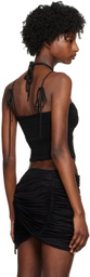 ANDREĀDAMO Black Cutout Tank Top