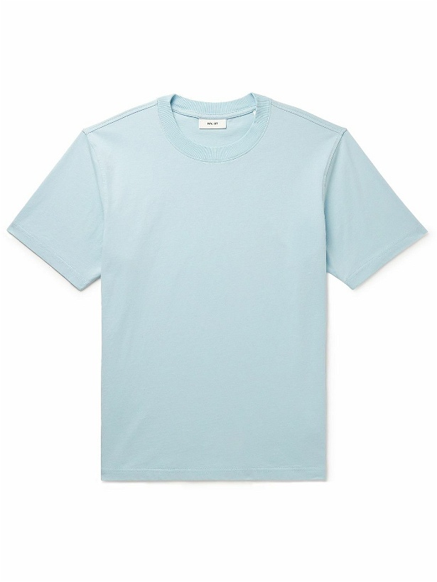 Photo: NN07 - Adam 3209 Pima Cotton-Jersey T-Shirt - Blue