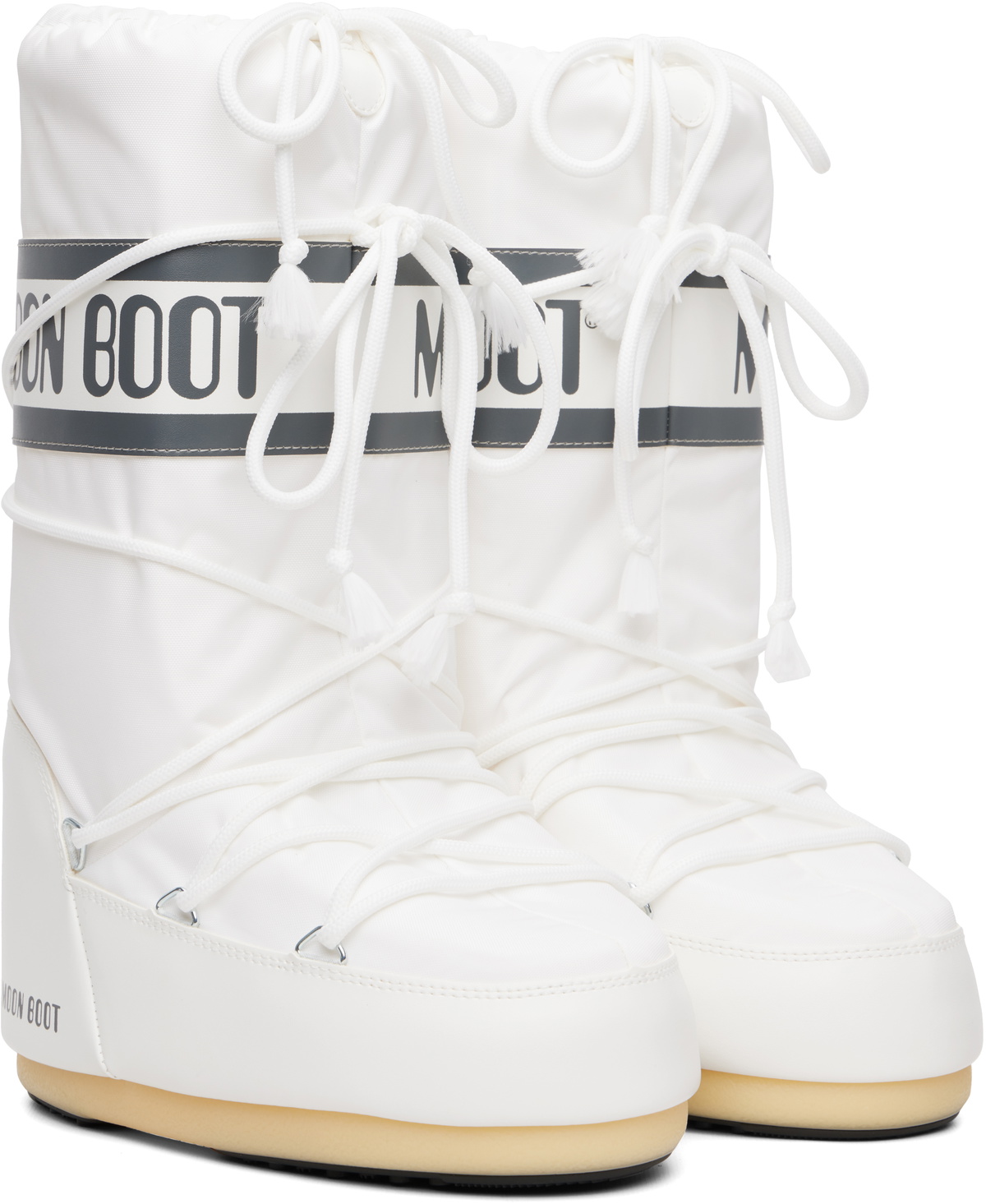 Moon Boot White Icon Nylon Boots
