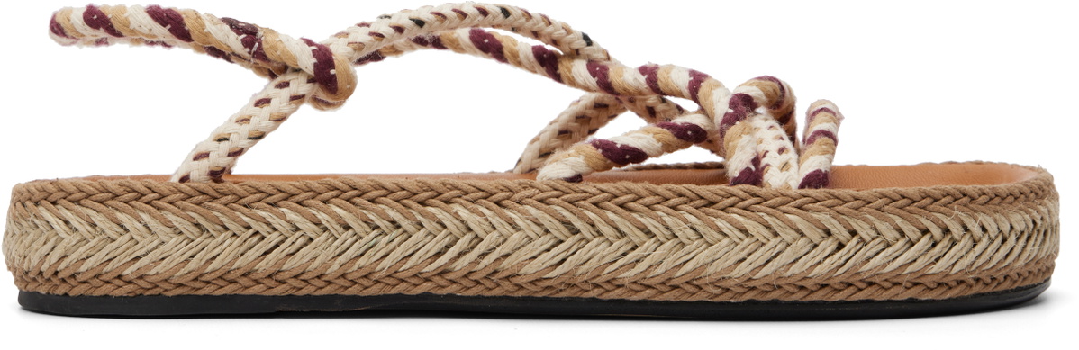 Isabel Marant Beige & Purple Kitza Sandals