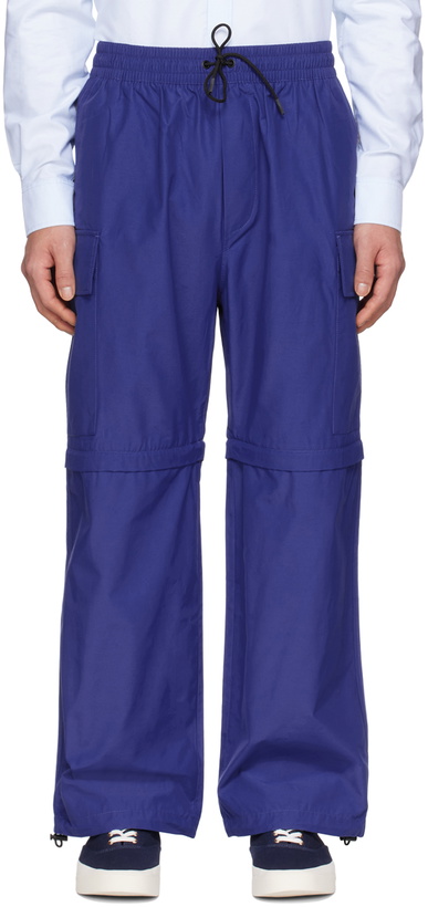 Photo: Maison Kitsuné Blue Convertible Trousers