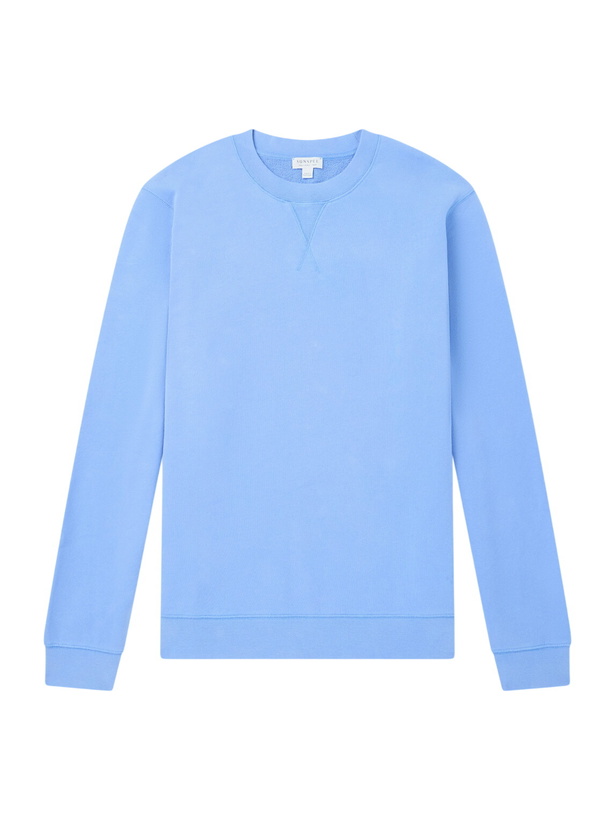 Photo: Sunspel - Cotton-Jersey Sweatshirt - Blue