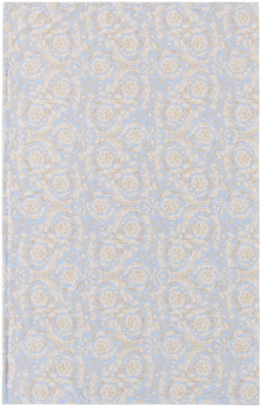 Photo: Versace Blue Barocco Bath Towel
