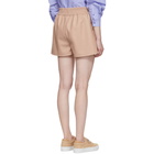 Stella McCartney Pink Faux-Leather Gathered Shorts