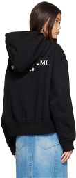 Wooyoungmi Black Cropped Hoodie