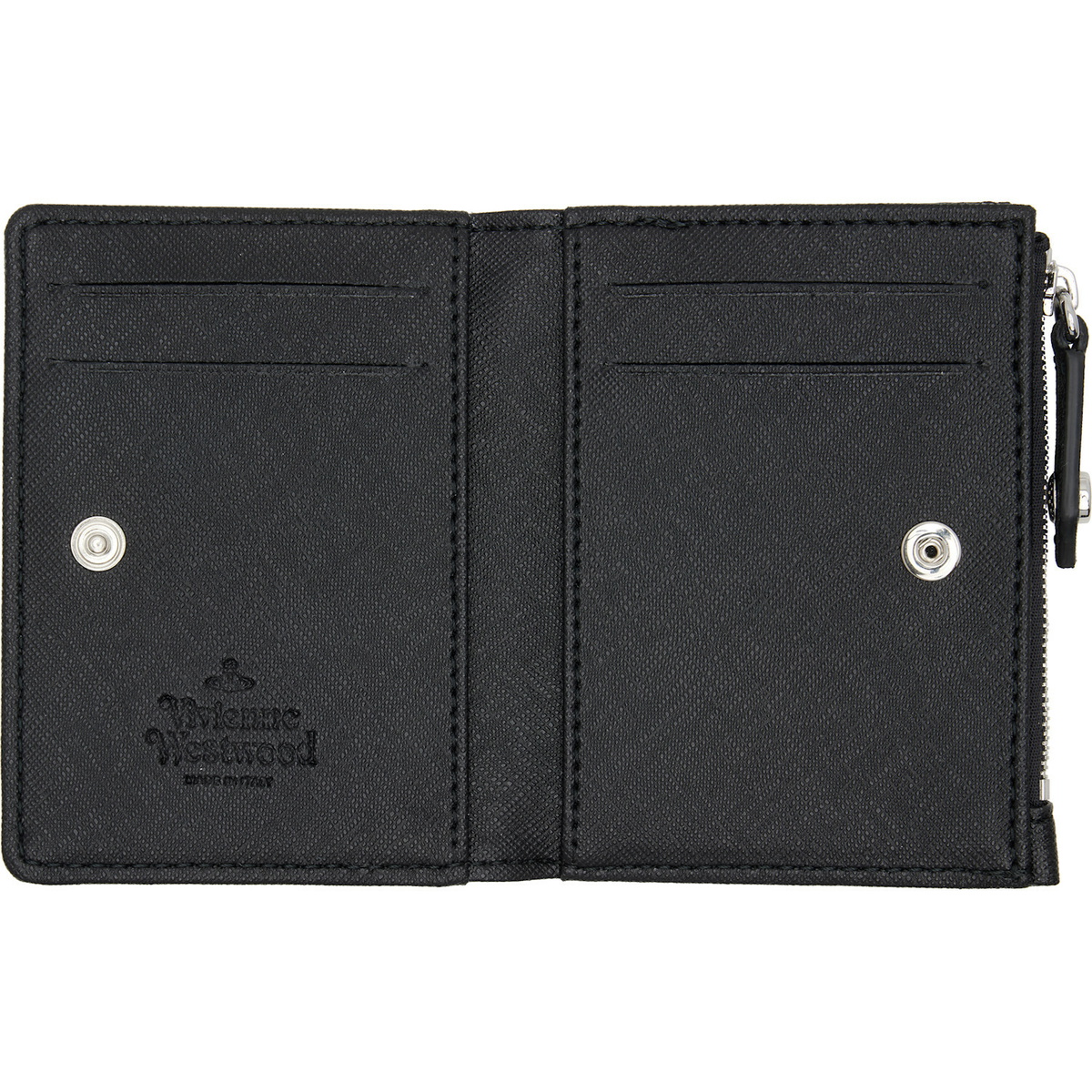 Vivienne Westwood Black Orb Slim Flap Card Holder