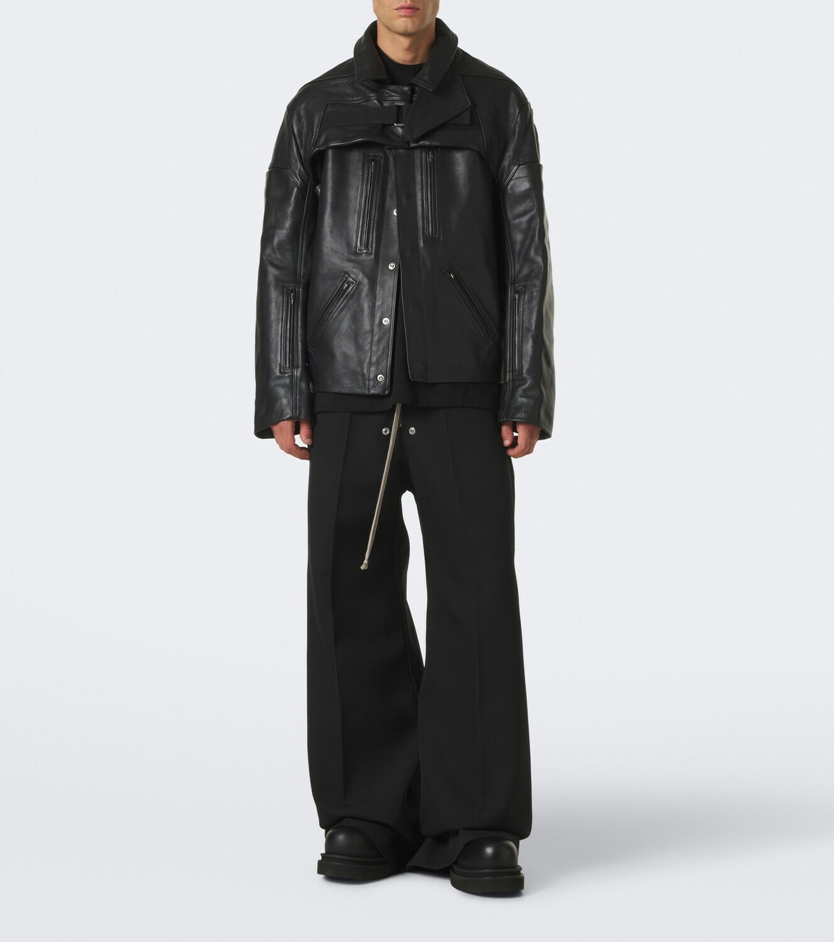 Rick Owens Naska leather knee-high boots