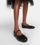 Simone Rocha Pleated leather ballet flats