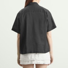 TOGA ARCHIVES Women's TOGA Plain Weave Metal Short Sleeve Shirt in Black