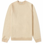 Auralee Men's Raglan Crew Sweat in Beige