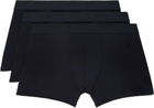 SKIMS Three-Pack Black SKIMS Stretch 3 Boxer Briefs