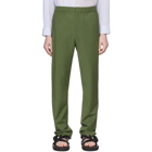 Tibi SSENSE Exclusive Green Eamon Pull-On Trousers