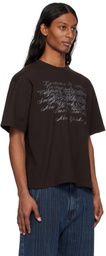 Small Talk Studio Brown 'Customs & More' Misprint S/S T-shirt