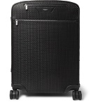 Serapian - Leather-Trimmed Stepan Coated-Cotton Carry-On Suitcase - Black