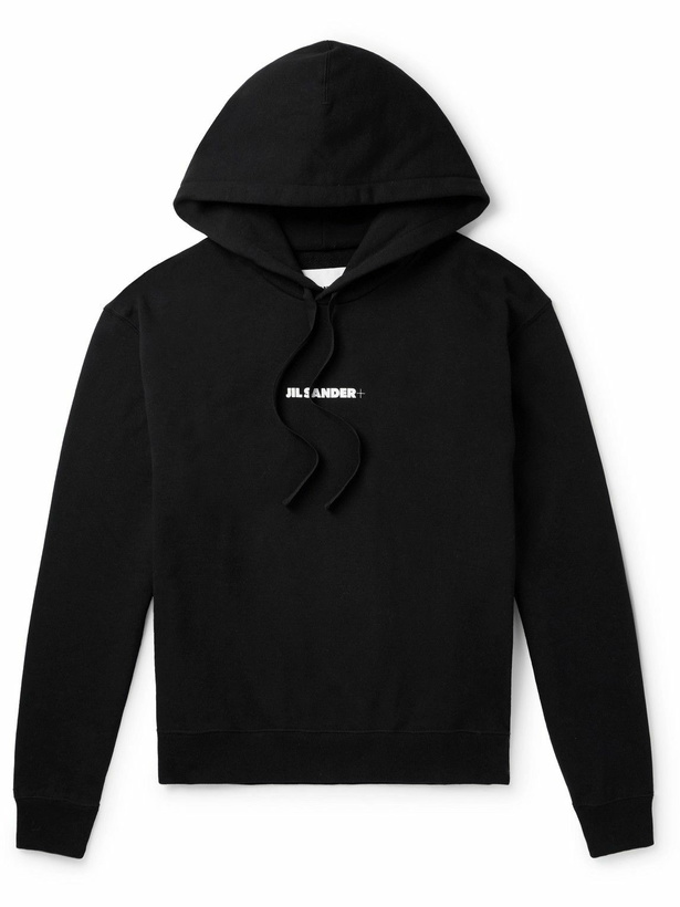 Photo: Jil Sander - Logo-Print Cotton-Jersey Hoodie - Black