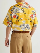GUCCI - Oversized Camp-Collar Printed Cotton-Poplin Shirt - Yellow
