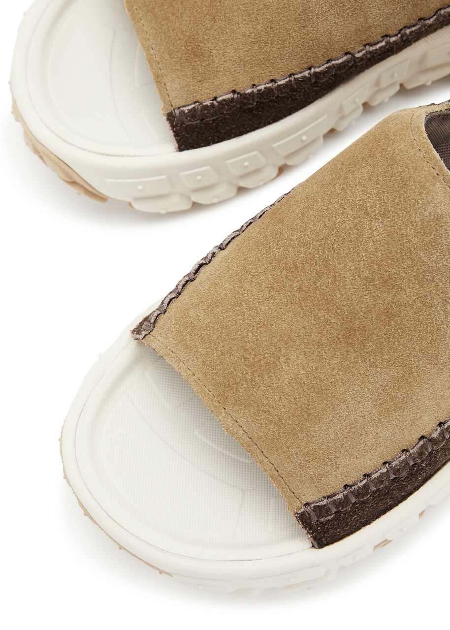 Ugg Venture Daze Suede Flatform Sliders Beige Ugg