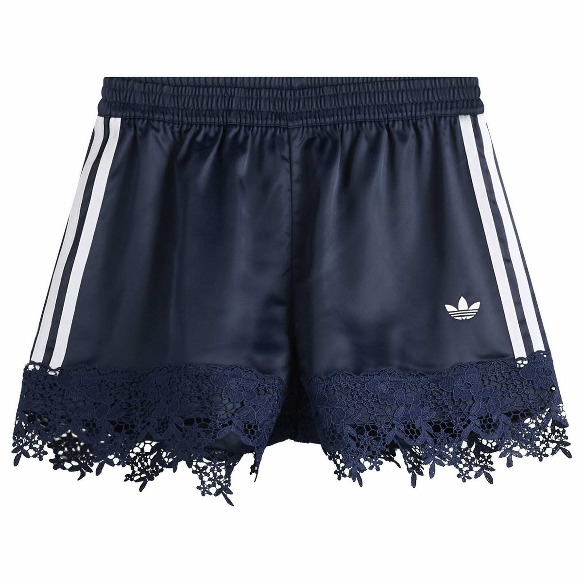 Adidas Women's Firebird Satin Lace Track Short in Night Indigo