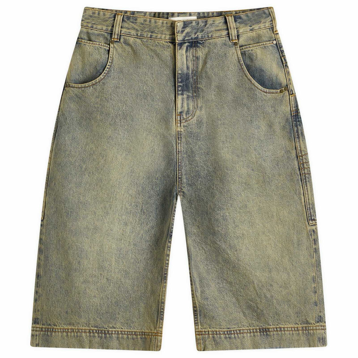 Entire Studios Men's Heavy Drop Crotch Shorts in Washed