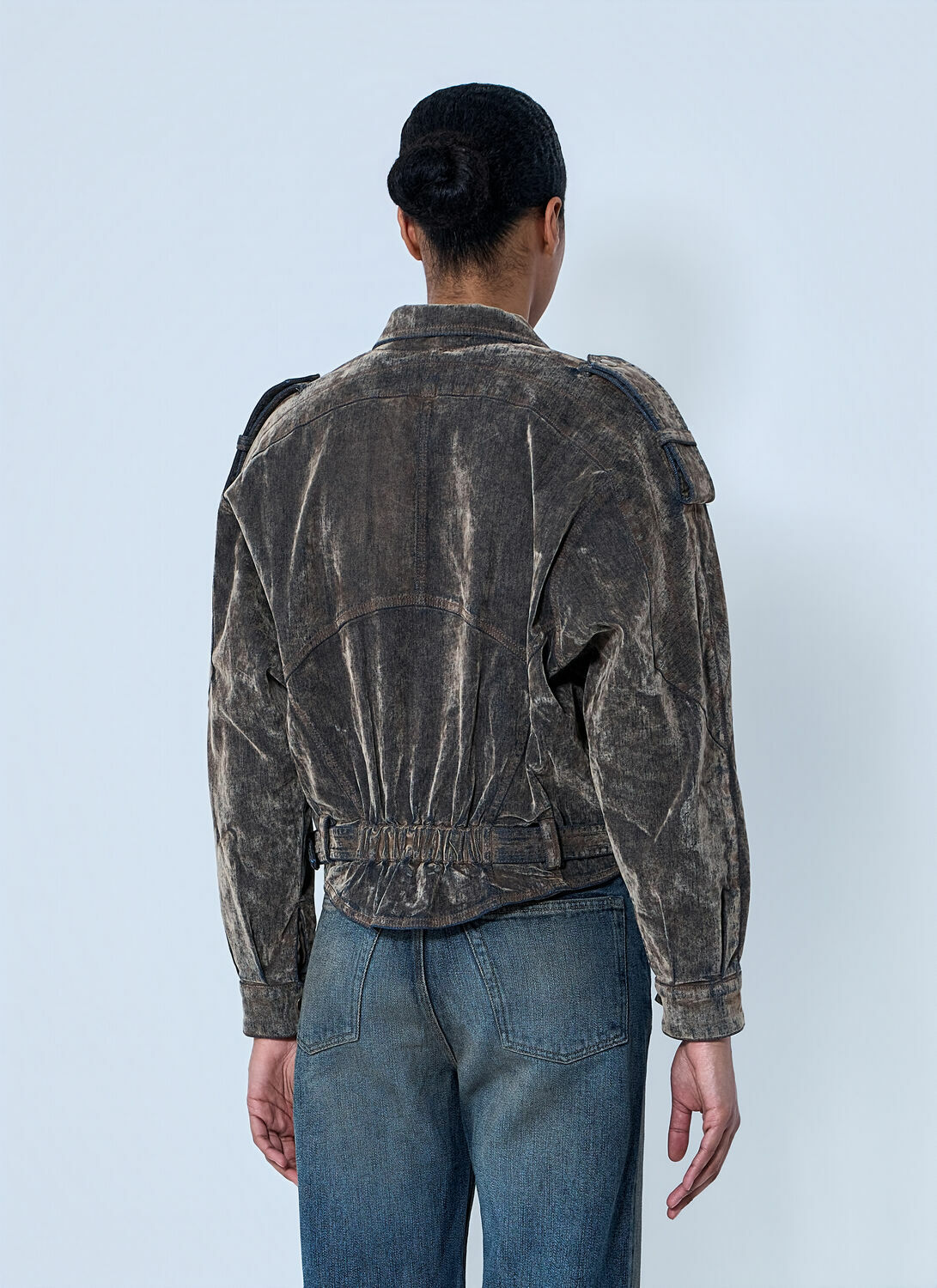 Vaquera Flocked Denim Jacket