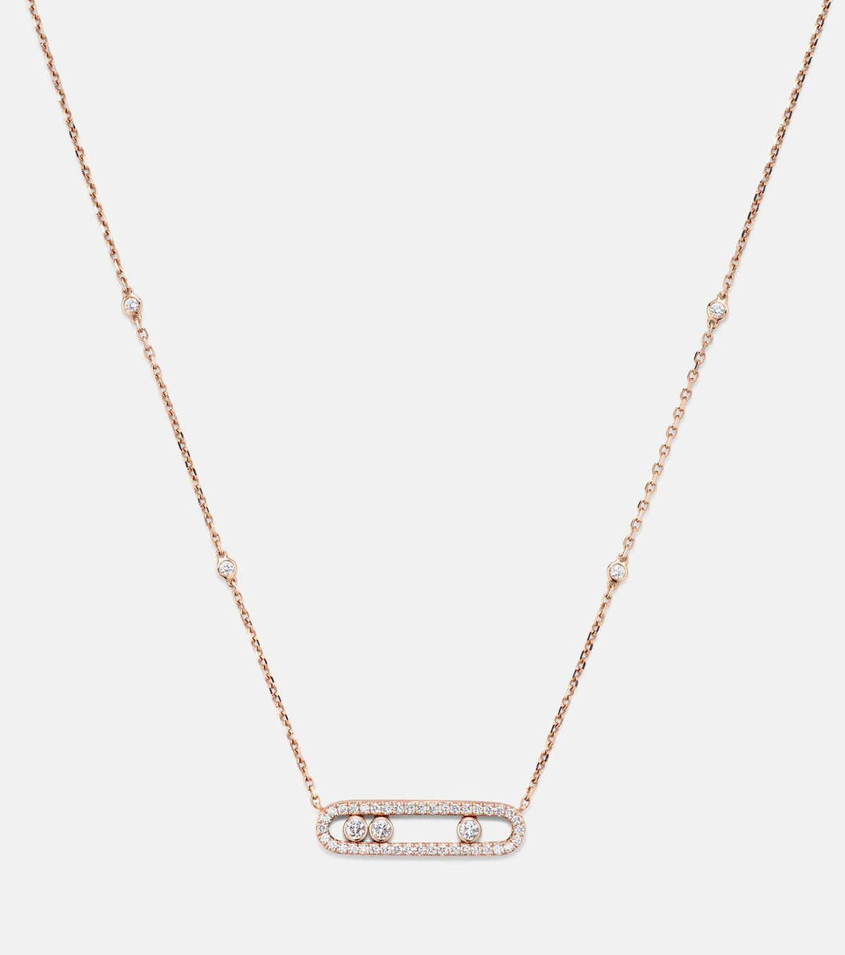 Messika Baby Move 18kt rose gold necklace with diamonds