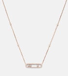 Messika Baby Move 18kt rose gold necklace with diamonds