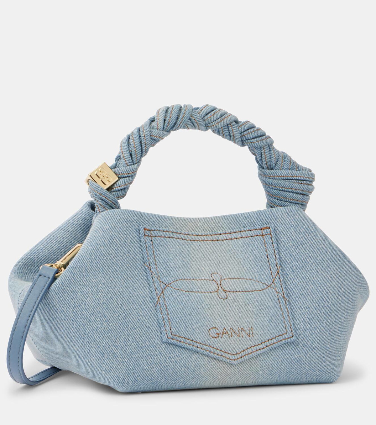 ★Ganni★25SS 新作★Mini Gani Boo Tote Bag Faded Denim blue MUSINSA | GANNI Mini Gani Boo Tote Bag - Faded Denim / A6512928