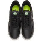 Nike Black and Green Air Force 1 07 Sneakers