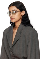Prada Eyewear Silver Logo Sunglasses