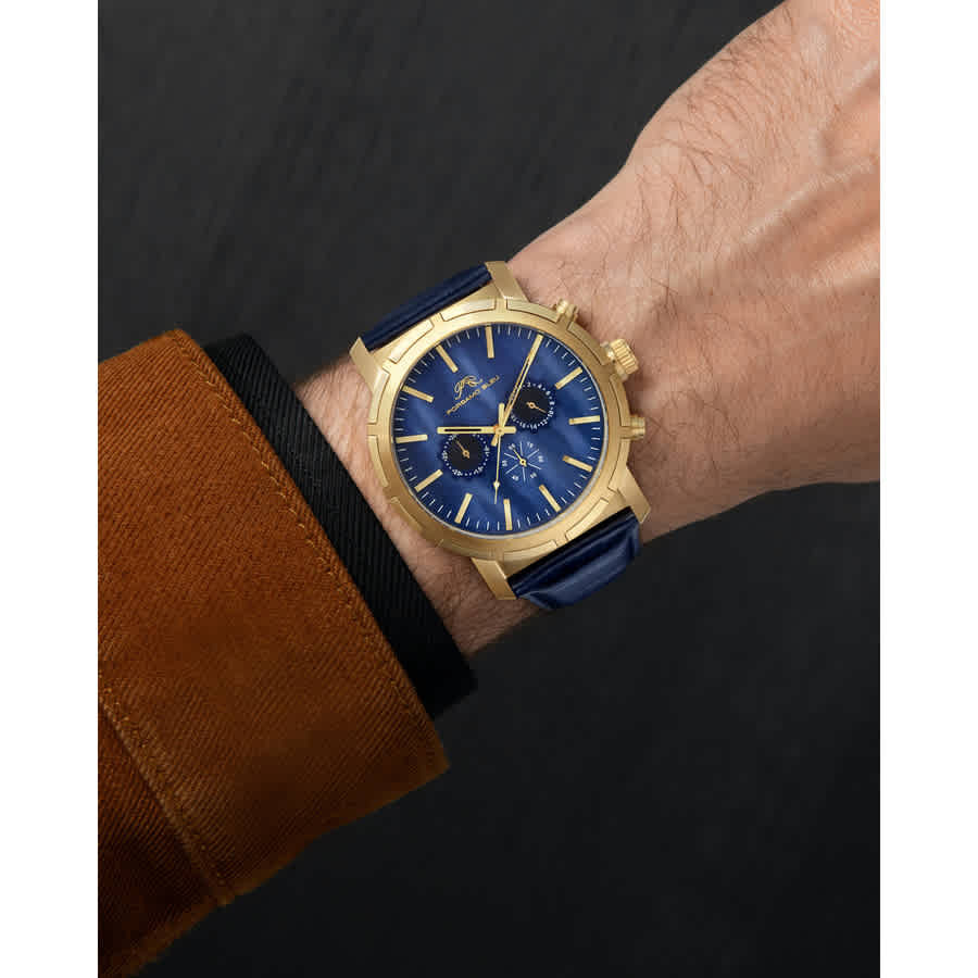 Porsamo Bleu Nyc Chrono Chronograph Quartz Blue Dial Mens Watch 1282BNYL