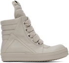 Rick Owens Off-White Jumbo Laced Geobasket Sneakers