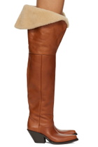 Chloé Tan Azelan Thigh High Boots