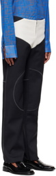 Maximilian Davis Black Nylon Trousers