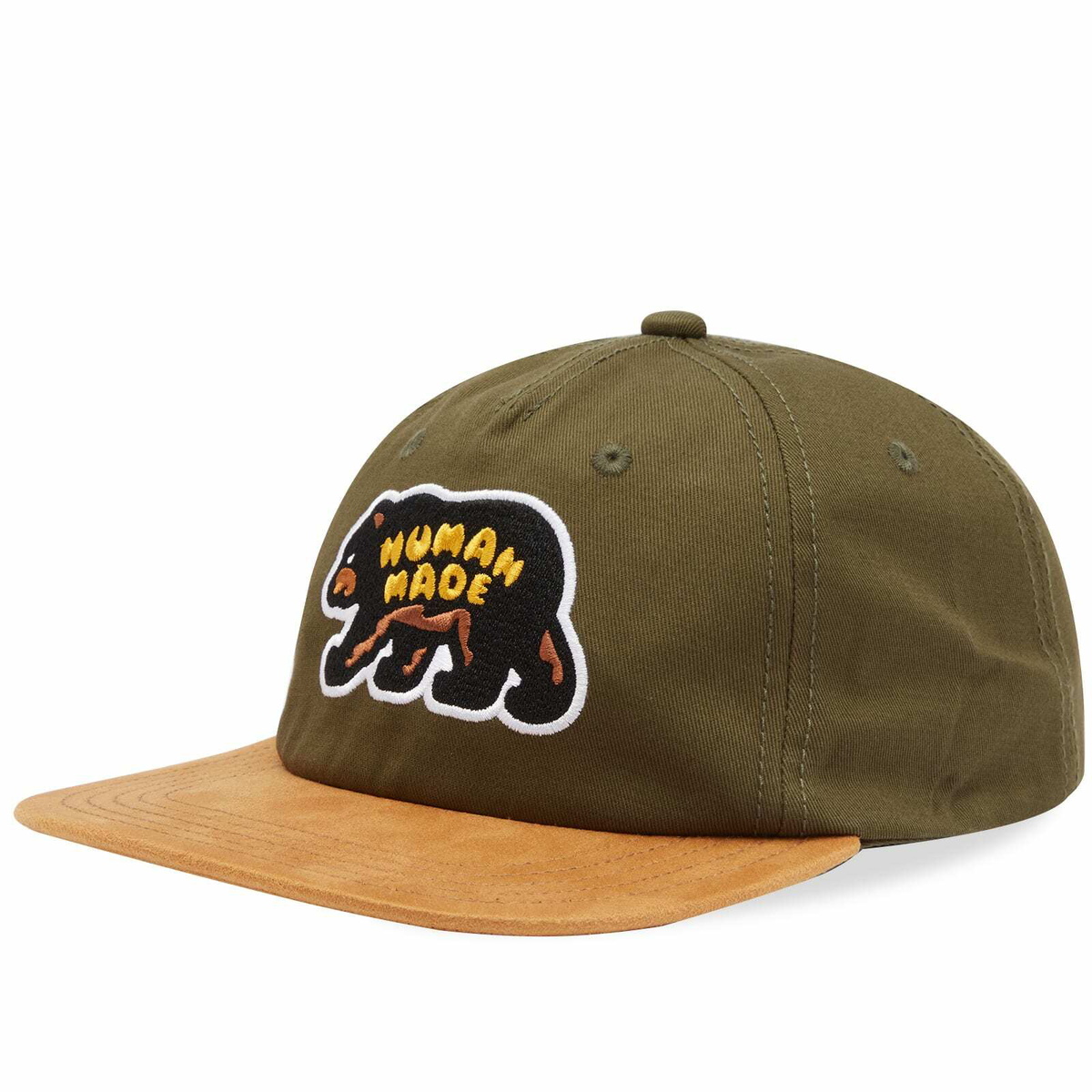 【美品】HUMAN MADE キャップ オリーブ ブラウン Human Made Men's Bear Cap in Olive Drab Human Made