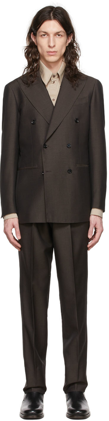 Ring Jacket Brown Mohair Suit