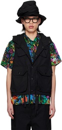 Engineered Garments Black Hooded Vest