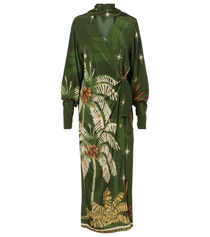 Photo: Johanna Ortiz Printed silk midi dress