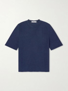 Inis Meáin - Linen and Cotton-Blend T-Shirt - Blue