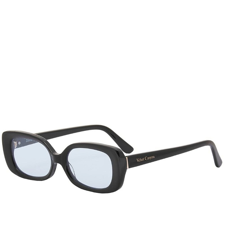 Photo: Velvet Canyon Zou Bisous Sunglasses in Black/Blue