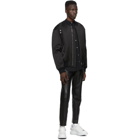 Alexander McQueen Black Harness Bomber Jacket