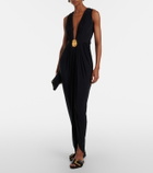 Balmain Embellished jersey maxi dress