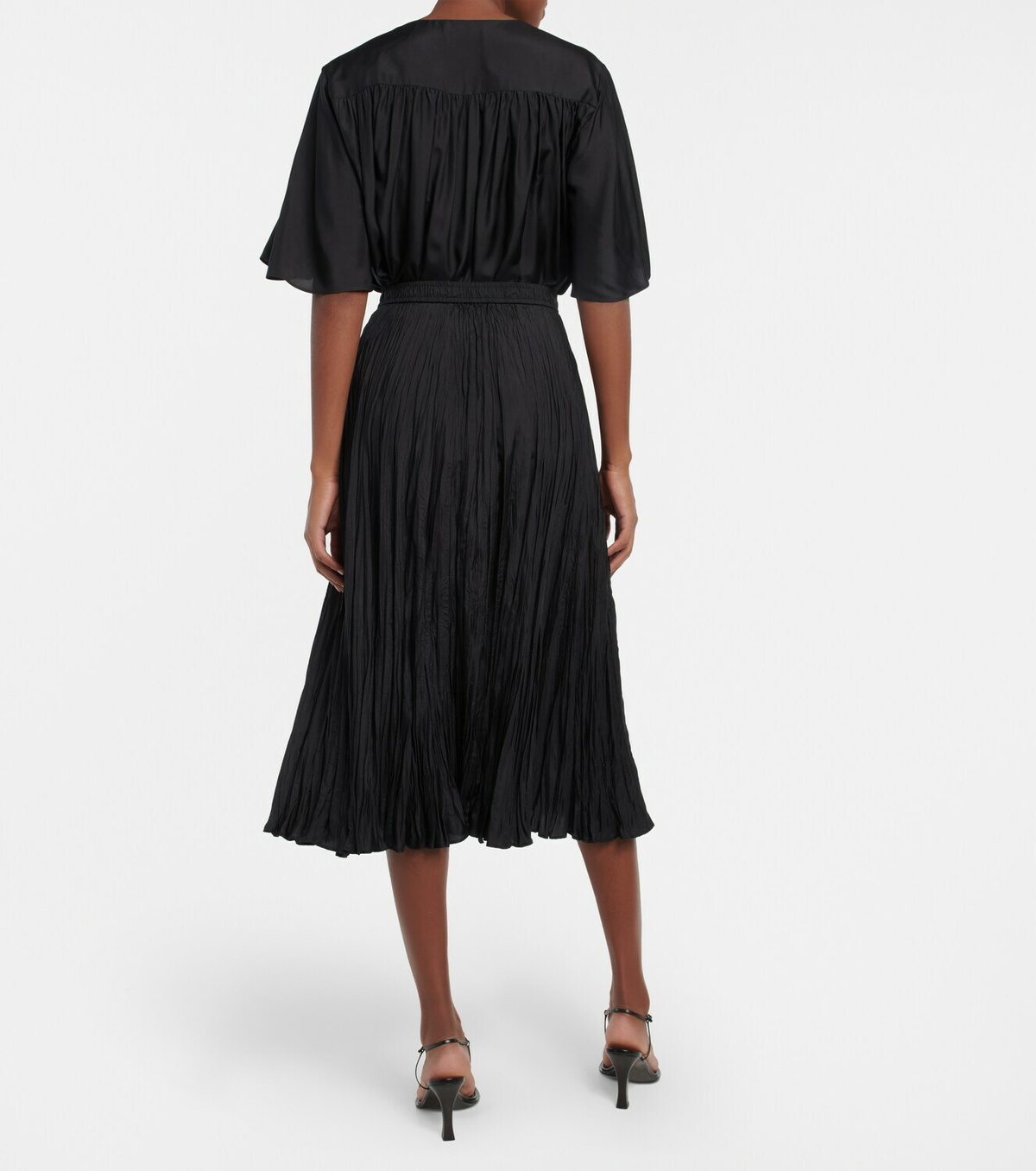 Joseph - Sully crinkled silk midi skirt