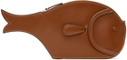 Staud Brown Pesce Leather Clutch