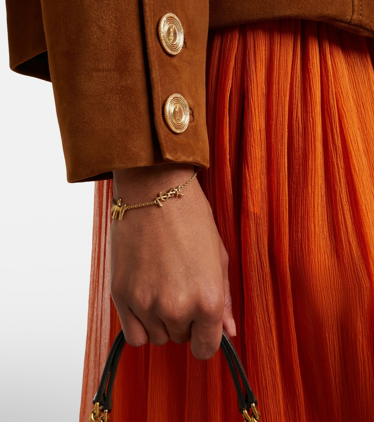 Saint Laurent Cassandre chain bracelet