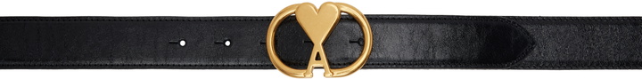 Photo: AMI Paris Black Leather Ami de Coeur Belt