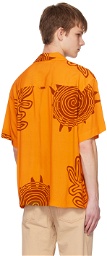 Jacquemus Orange Le Raphia 'La Chemise Jean' Shirt
