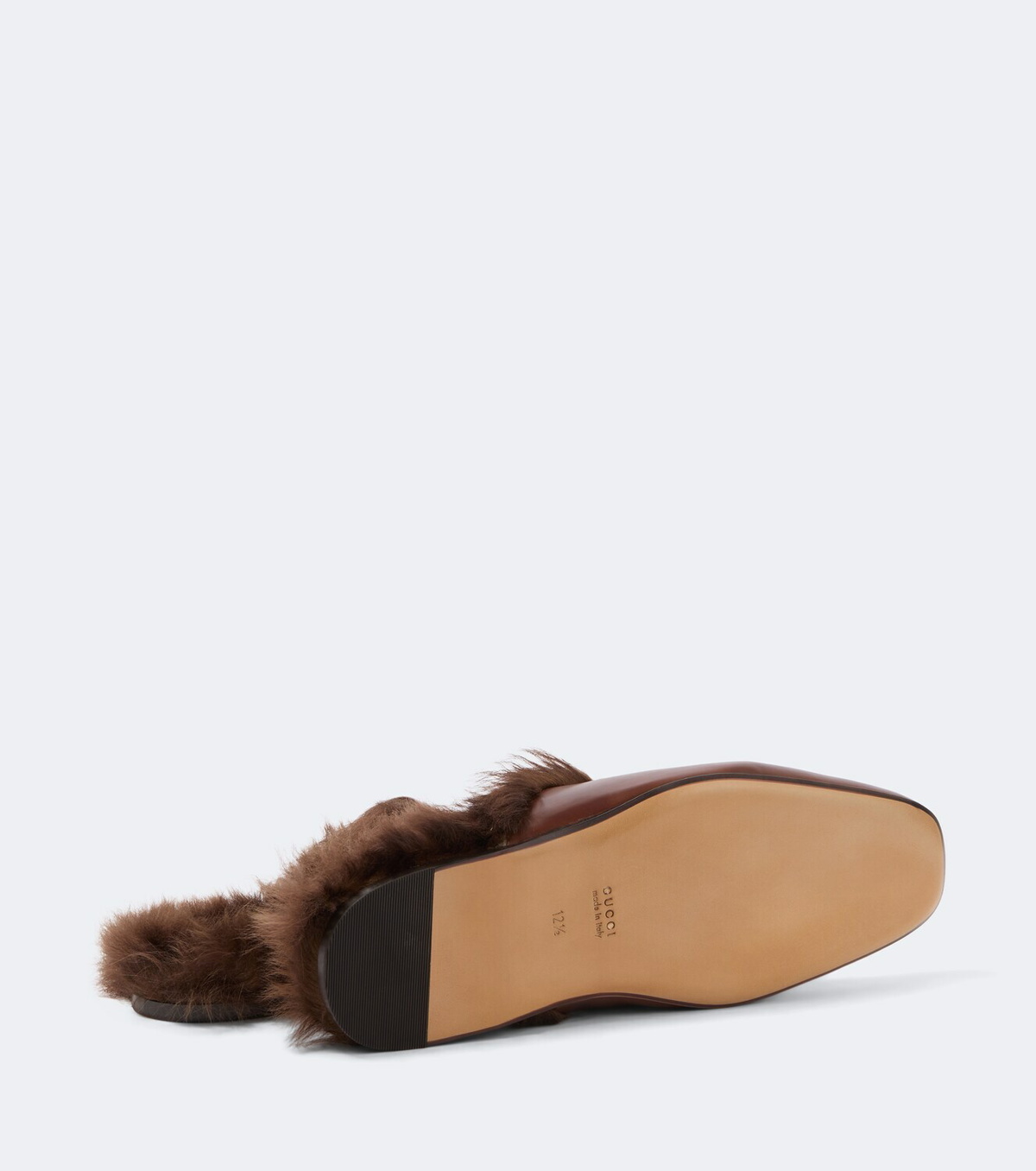 Gucci Horsebit shearling-lined leather mules
